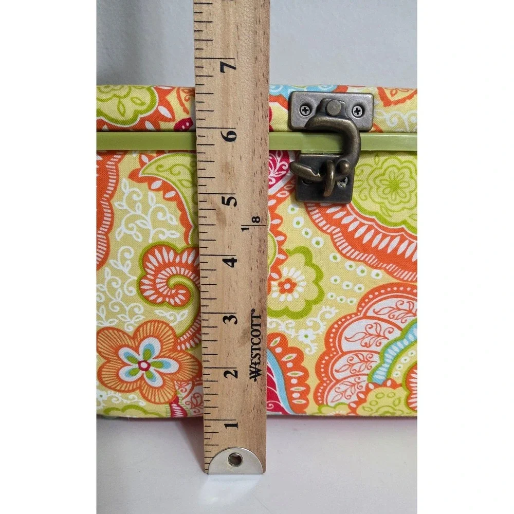 Prym Creative Sewing Basket Floral Paisley Print Storage Box with Tray NWT